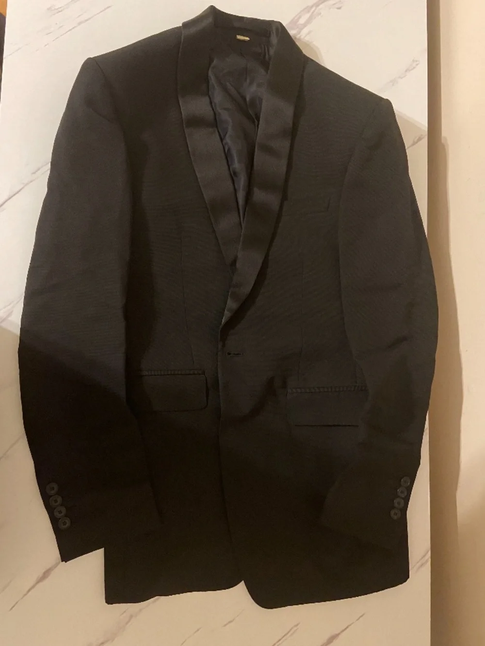 Burberry Men’s Black Tuxedo Suit 46R Made in Italy Wool Mohair Blend